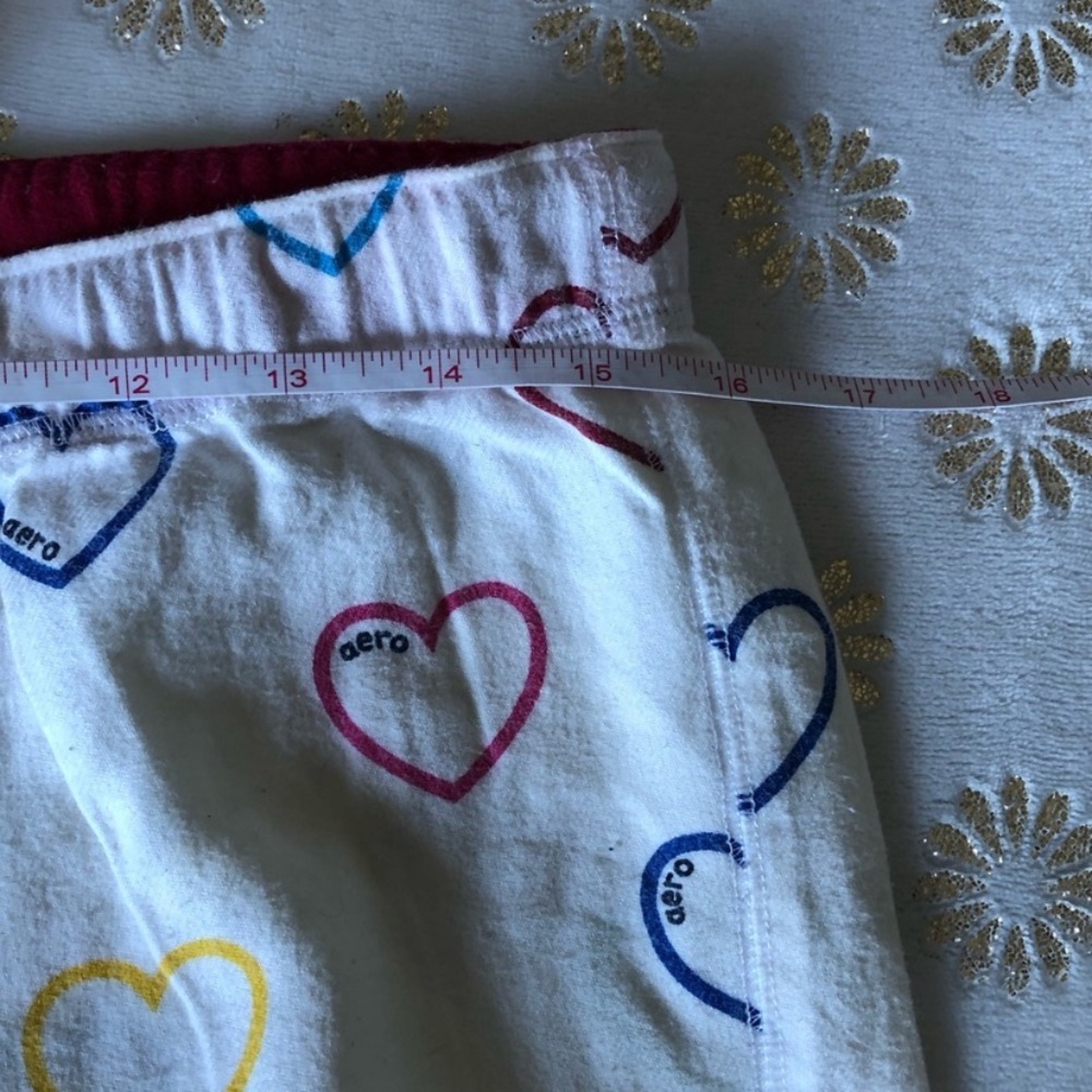 Aero Blue Graphic Tee and Heart Print Pajama Set - Picture 10 of 11